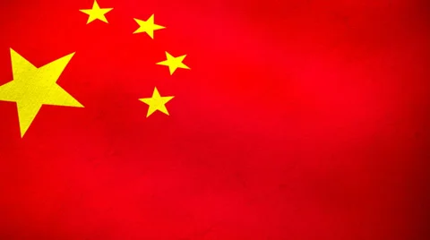 Chinese flag waving background loop 動画素材 34420030