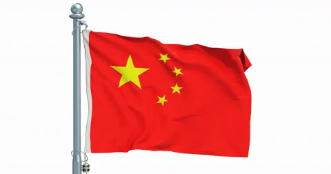 Chinese Flag Waving On White Background Stock Video Pond5 Chinese Flag Waving On White Background Stock Video Pond5