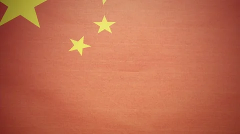 Chinese flag waving in the wind Stock Footage 42259293