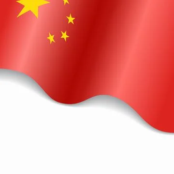 Chinese flag wavy abstract background. Vector illustration. Stock Illustration