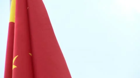 Chinese flag on a wind 1 Video stock 10588070
