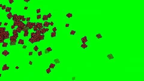 Chinese Flying with Characters Isolated Green Screen Stock Video Video stock 337397176