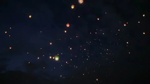 Chinese flying lanterns 動画素材 11239726