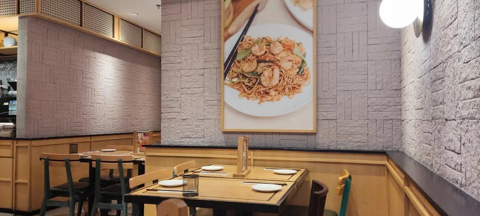 Chinese foo restaurant interior Stock Photos