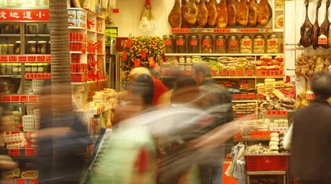 Chinese food store Stock Footage 1075684