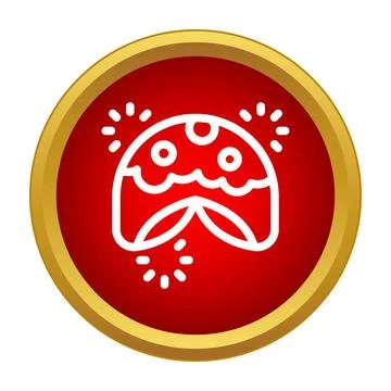 Chinese fortune cookie icon predicting future luck Stock Illustration