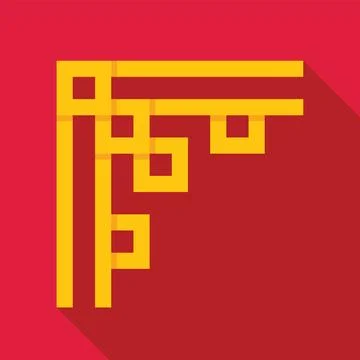 Chinese frame border corner representing traditional culture and festivities Stock-Illustration