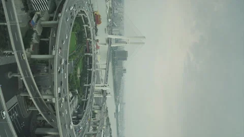 Chinese freeway shot in Vertical format for social media Stock Footage 146043380
