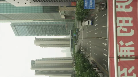 Chinese freeway shot in Vertical format for social media Stock Footage 146044204