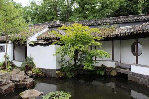 In a Chinese garden Stock Photos