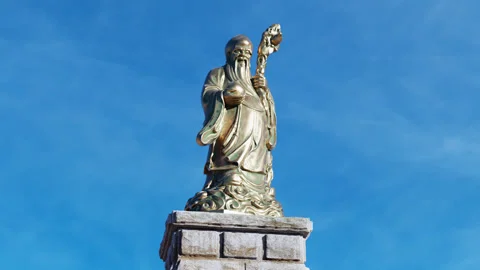 Chinese God Of Longevity Statue Stock-Footage 313958823