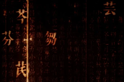 Chinese grunge background - digital animation Stock Footage