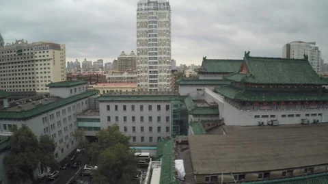 Chinese Harbin park and local people Stock Footage 128939632