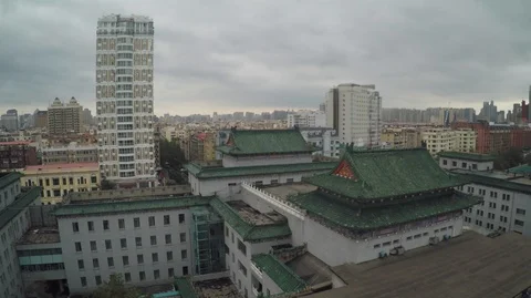 Chinese Harbin park and local people Stock Footage 128939633