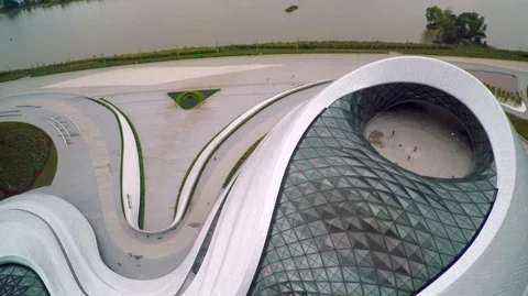 Chinese Harbin park and local people Stock Footage 128939859