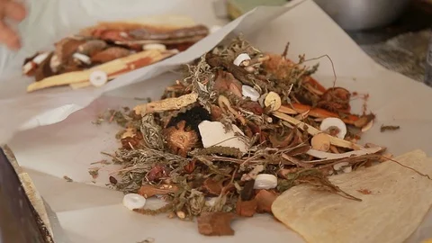 Chinese herbs Video stock 126701119