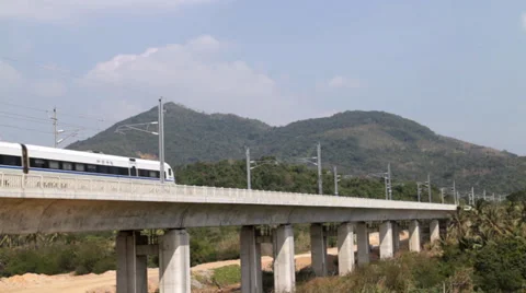 Chinese high speed train Stock Footage 37915852