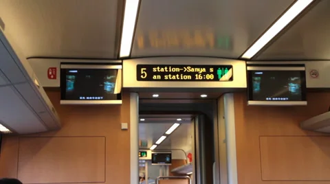 Chinese highspeed train cabin Stock Footage 38577112