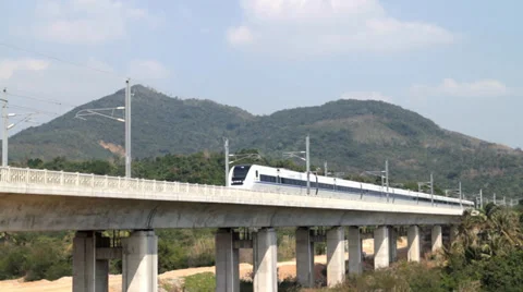 Chinese highspeed  train Stock Footage 37664084