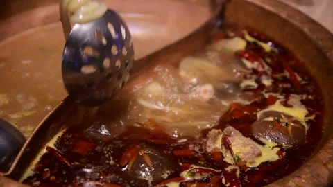 Chinese Hot Pot Restaurant. Stock Footage 224825678