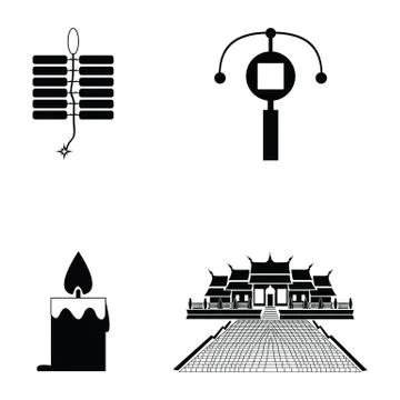 Chinese icon set Stock Illustration