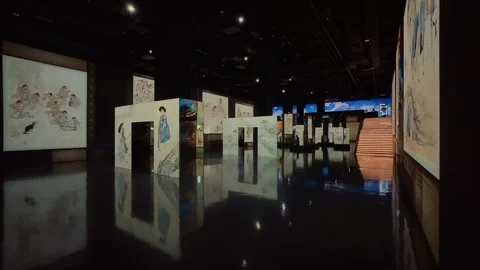 Chinese Immersive Exhibition 9 Stock-Footage 328838782