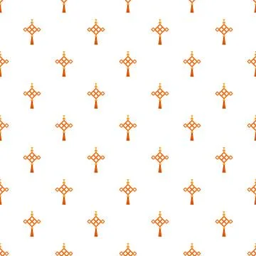 Chinese knot pattern forming cultural seamless background Stock Illustration
