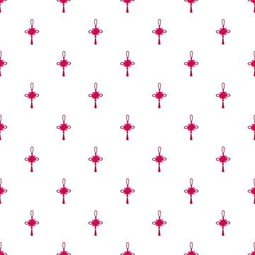Chinese knot pattern representing good luck seamless background Illustrazione stock