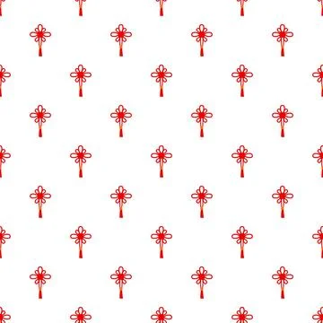 Chinese knot pattern symbolizing good luck and prosperity Stock Illustration
