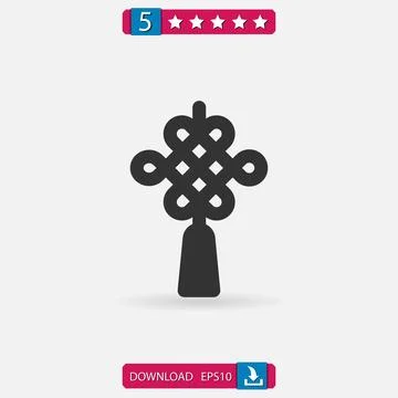 Chinese knot vector icon Stock Illustration