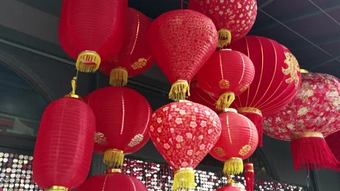 Chinese Lantern Blowing In The Wind Stock-Footage 154071967