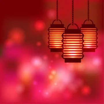 Chinese lantern blurred background Stock-Illustration