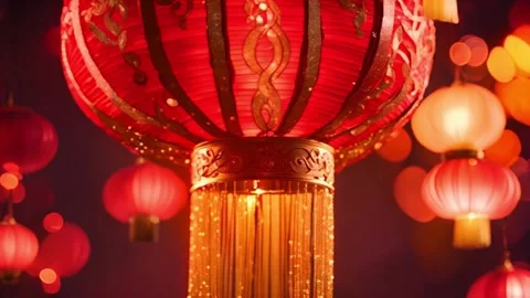 Chinese Lantern on Bokeh Background Animation Stock Footage 291618825
