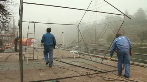 Chinese Lantern Builder Stock Footage 8989440