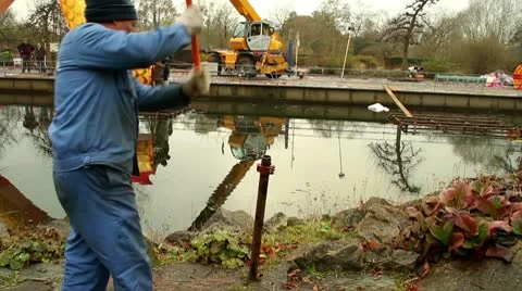 Chinese Lantern Builder Stock Footage 10594458