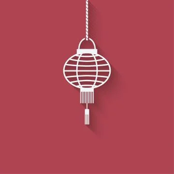 Chinese lantern design element Illustrazione stock