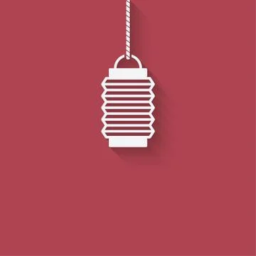 Chinese lantern design element Stock Illustration