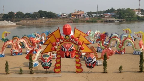 Chinese lantern dragon Stock Footage 102098415