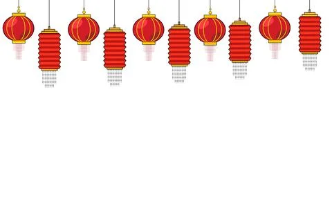 Chinese lantern hanging decoration. Suitable for decoration for Chinese New Year Stock Illustration