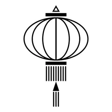 Chinese lantern icon Stock Illustration