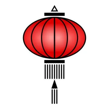 Chinese lantern icon Stock Illustration
