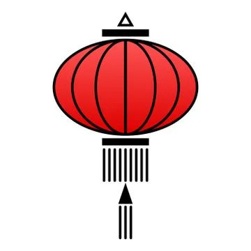 Chinese lantern icon Stock Illustration