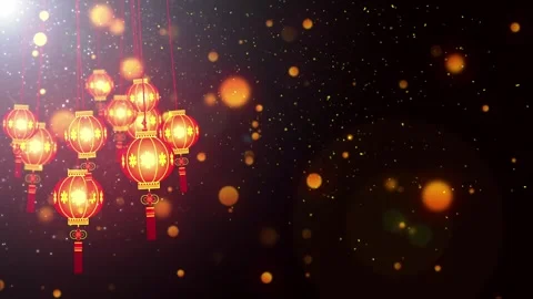 Chinese Lantern Lights 4 Dark Stock Footage 248882282