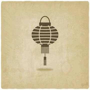 Chinese lantern old background Stock Illustration