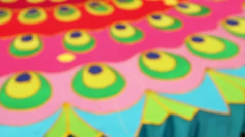 Chinese Lantern Of A Peacock Stock Footage 8988972