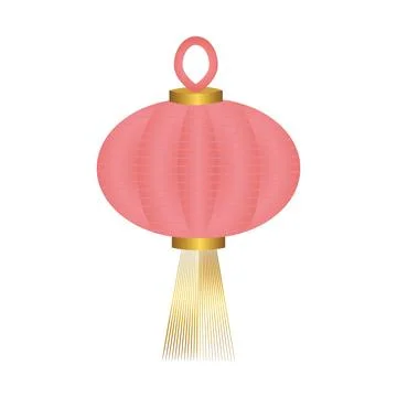 Chinese lantern pink. Vector illustration. Stock Illustration