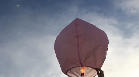 Chinese lantern sky Stock Footage 33794218