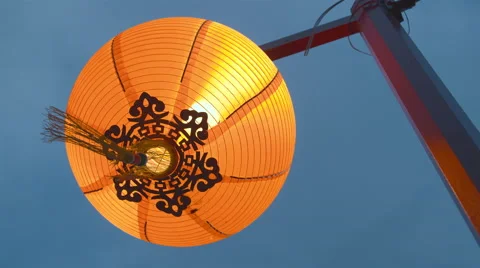 Chinese Lantern Swaying Stock Footage 47688286