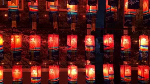 Chinese Lantern Tunnel 库存影片 82872844
