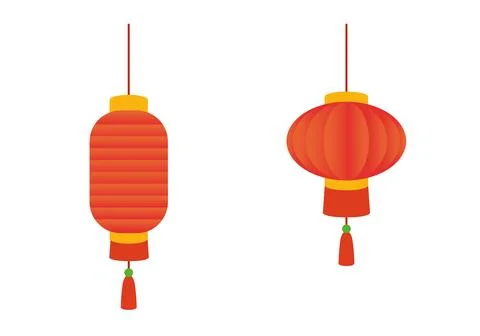 Chinese lantern vector asset Illustrazione stock